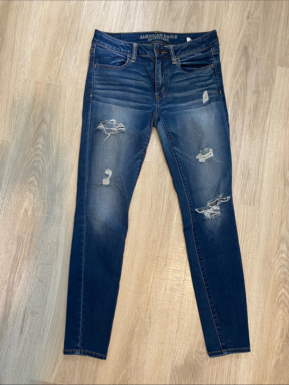 American Eagle Outfitters Indigo Ripped Jeans
